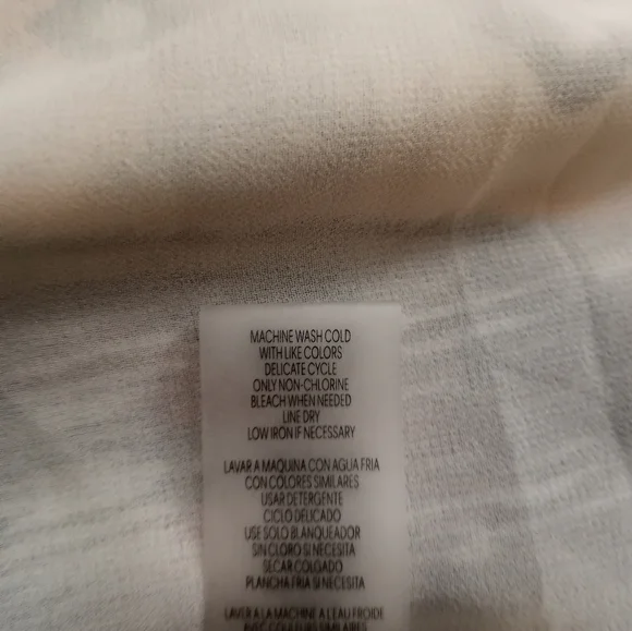 Calvin Klein Printed Crew Neck Elbow Length Sleeve Blouse Size Large - Picture 11 of 12